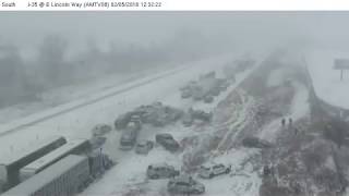 Deadly 70car pileup in Iowa caught on camera [upl. by Margaretha213]