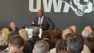 Antonio Grahams opening statement as Owasso footballs new head coach [upl. by Auof766]