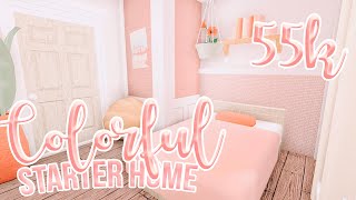 Colorful Townhome Home Bloxburg Speed build  Roblox Bloxburg Starter home Bonnie Builds 🌈 [upl. by Kristos]