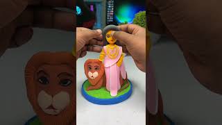 Durga maa making with Clay 🌺 Maa chandraghanta maa durga nine avatars making shorts short durga [upl. by Whitver]