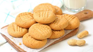 4 Ingredient Peanut Butter Cookies  Healthy Dessert  Vegan amp Gluten Free  20 Minute Recipe [upl. by Friedlander96]