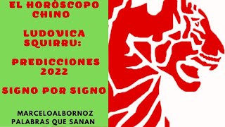 Horóscopo Chino de Ludovica Squirru Predicciones 2022 SIGNO POR SIGNO [upl. by Akimik363]