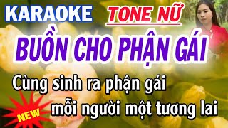 karaoke buồn cho phận gái  tone nữ  st CNS Ánh Như [upl. by Ninos]