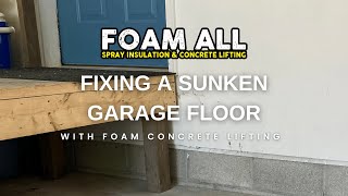 Fixing a Sunken Garage Floor with Foam Concrete Lifting [upl. by Ardnassac]