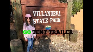 Camping in Tiny Camper at Villanueva State Park NM Sylvansport Trailer [upl. by Daniyal]