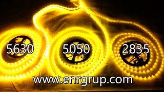 SMD LED Strip 2835 vs 5050 vs 5630  Warm White [upl. by Maurer]