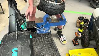 Vsett 9 solid tyre install different method [upl. by Ahseila352]