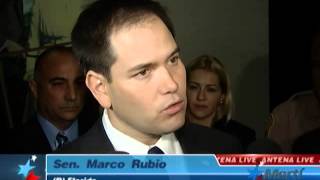 TV Martí Noticias — Senador Marco Rubio pone en claro su posición sobre la Ley de Ajuste Cubano [upl. by Aerdnna]