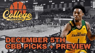 College Basketball Picks  Thursday December 5th  The College Experience Basketball [upl. by Platt]