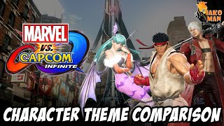 Marvel VS Capcom Infinite Character Theme Comparison Timestamps amp List of All Music [upl. by Zetrok]