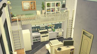 MINTY LOFT APARTMENT 930 MEDINA STUDIOS 🌆 SIMS 4 SPEED BUILD STOP MOTION NO CC [upl. by Yroffej]