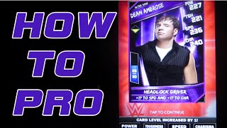 WWE SUPERCARD  How to CORRECTLY PRO a Card [upl. by Sergeant730]