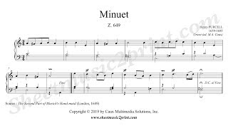 Purcell  Minuet in A minor Z 649 [upl. by Swithbart36]