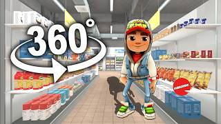 SUBWAY SURFERS 360°  Supermarket  4K VR 360 Video [upl. by Bridgid212]