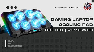 KLIM V8 Gaming Laptop Cooling Pad with 8 Fans RGB Stand USB Ports amp Phone Holder – Compatible Up [upl. by Aloysius]