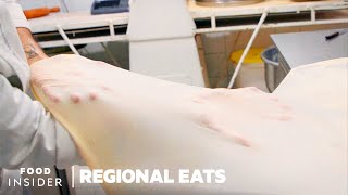 How Traditional Greek Bougatsa Phyllo Pastry Is Made  Regional Eats [upl. by Rem]