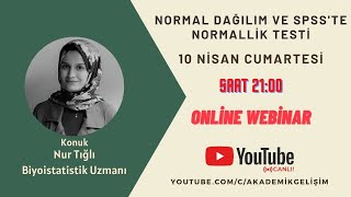 Normal dağılım ve SPSSTE normallik testi [upl. by Dnalloh]