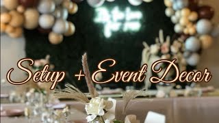 EVENT DECORATING  ELEGANT DECORDINNER PARTY WBALOON BACKDROPS  DECORATE WITH ME [upl. by Auqinal]