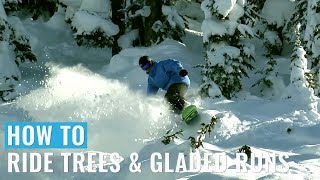 How To Ride Trees amp Gladed Runs On A Snowboard [upl. by Ynttirb]