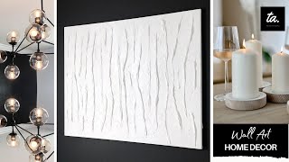 How To Easily Make LARGE Textured Abstract Wall Art [upl. by Clava140]