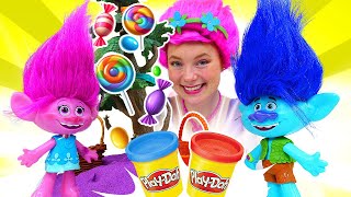 Spielzeug Video für Kinder mit Irene und Spielzeuge  Kinder Atelier Der BonbonBaum aus Play Doh [upl. by Hube229]