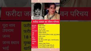 Actress Farida Jalal biography। biography shorts trending [upl. by Nalani]