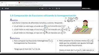 5 16 Comparación de fracciones utilizando la homogeneización [upl. by Nutsud]