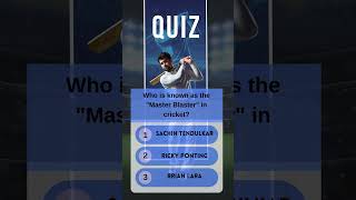 Cricket Trivia Who is the quotMaster Blasterquot in Cricket  Test Your Knowledge [upl. by Oderf500]