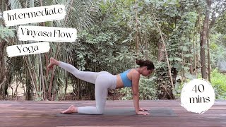 Intermediate vinyasa yoga flow  40 minutes [upl. by Idzik]