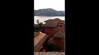 Zihuatanejo Mexico  view of from our Presidential Suite at La Casa Que Canta [upl. by Nnylirej]