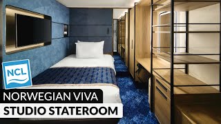 Norwegian Viva  Studio Inside Stateroom Walkthrough Tour amp Review 4K  NCL VIVA [upl. by Wasson221]