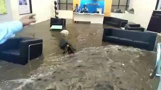 Reception area of NTT Data Bangalore office flooded during Bangalore Rains [upl. by Abisha]