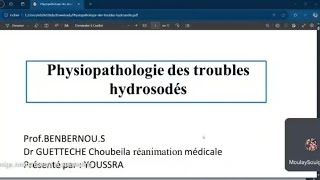 physiopathologie des troubles hydrosodés [upl. by Hobard799]