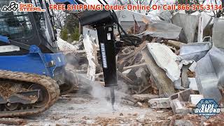 Blue Diamond Skid Steer Breaker Hammer Attachment  Skidsteerscom [upl. by Annelak]