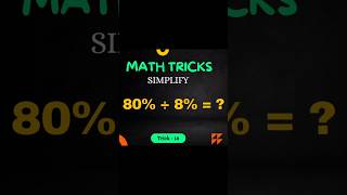 Percentage math Math tricks [upl. by Ziagos]