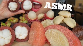 ASMR EXOTIC FRUITS EATING SOUNDS NO TALKING  SASASMR [upl. by Bultman]