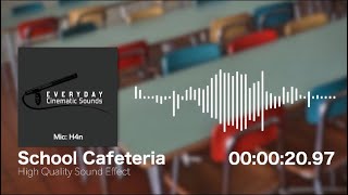 School Cafeteria  HQ Sound Effect [upl. by Rubbico]