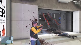 GTA 5  Franklin Michael and Trevor Ten Star Escape from The Subway Station 1 [upl. by Josi]