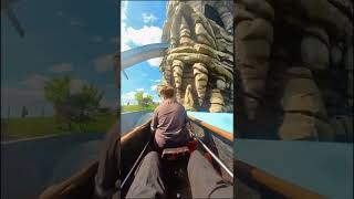 Skull Rock Log Flume Onride POV  Oakwood Theme Park Wales [upl. by Kos]