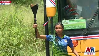 Antorcha de la Independencia ya está en Costa Rica e inicia su recorrido hasta Cartago [upl. by Iretak]