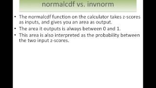 02 NormalCDF and InvNorm [upl. by Marduk]