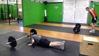 Bar Facing Burpees at Aspen CrossFit [upl. by Alfons]