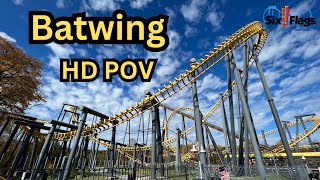 Batwing  Six Flags America Roller Coaster HD POV [upl. by Brier223]