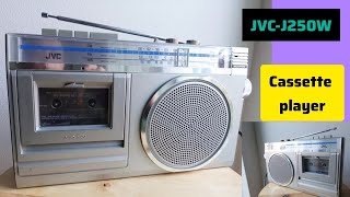 antique tape recorder JVC RC250jw model 2in1 FM radio cassette recorderfor sale oldcassetplaye [upl. by Anilyx]