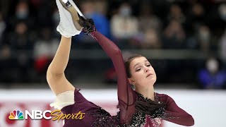 Shcherbakovas dazzling free skate earns silver medal at Euros  NBC Sports [upl. by Ede133]