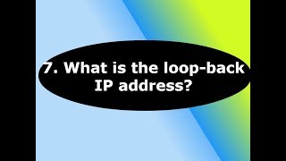 What is the loop back IP address [upl. by Adyeren576]