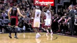 Mario Chalmers breaks Jose Calderon ankles with the fake and hit the three vs Toronto Raptors [upl. by Corbin]