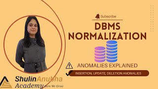 DBMS Normalization Explained Insertion Deletion and Update Anomalies Tutorial [upl. by Ahsiuqram474]