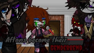 Aftons become their genderbendgacha afton family [upl. by Eilojne]