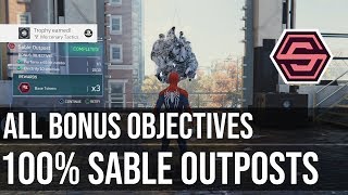 Mercenary Tactics Trophy  All Bonus Objectives Sable Outposts  Marvels SpiderMan PS4 [upl. by Livi]